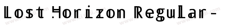 Lost Horizon Regular字体转换